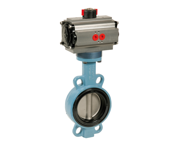 Ductile iron butterfly valve 1153LT10 + ADA/ASR pneumatic actuator